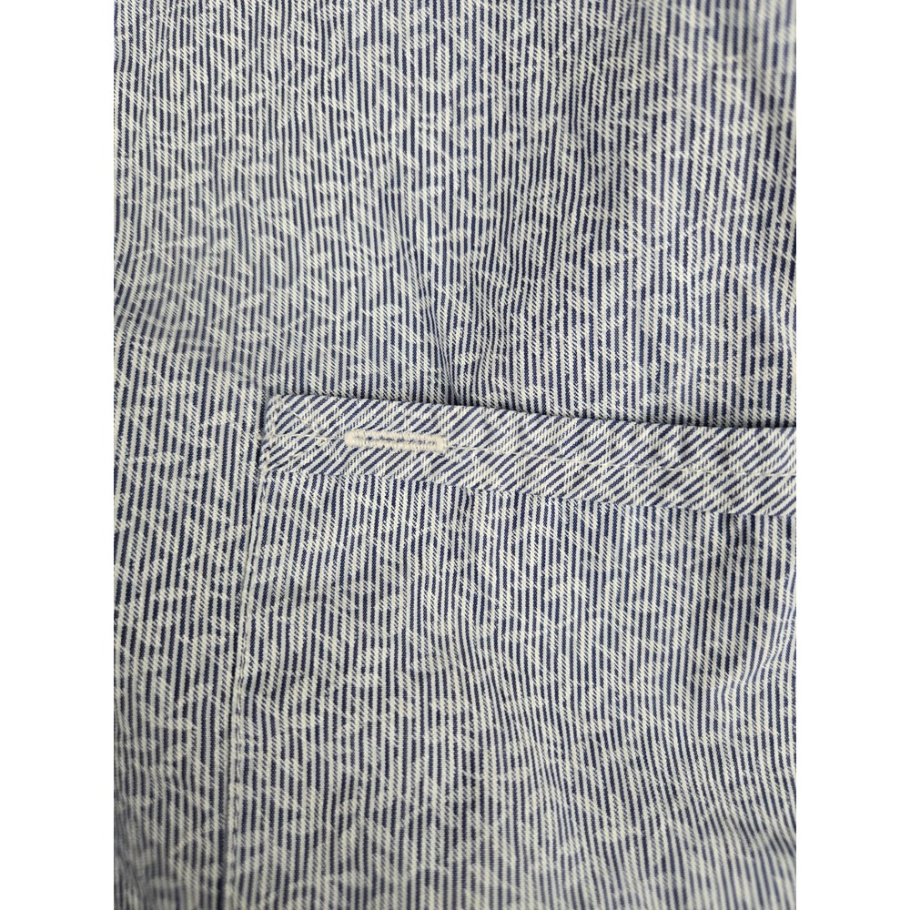 Buffalo David Bitton Mens XXL Slim Fit Short Sleeve Button Down Shirt Blue White - Picture 15 of 16